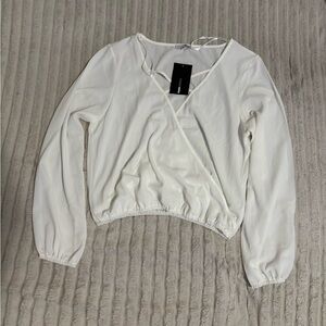 Elegant White Sheer Women's Top